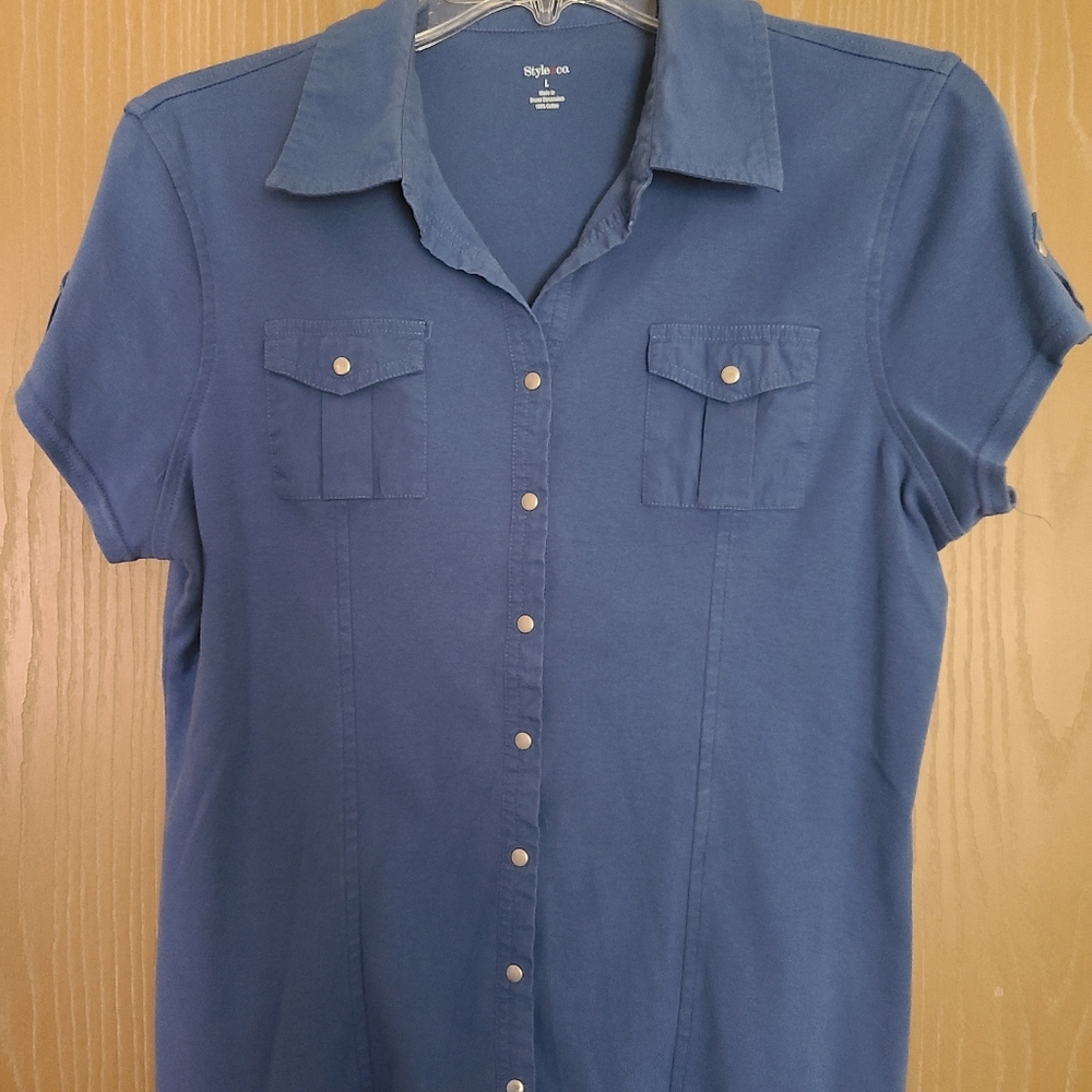 Blue Supply & Co snap button shirt